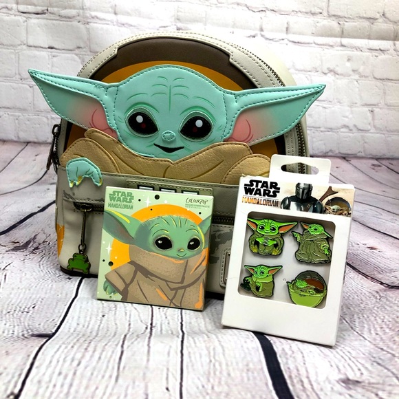 Star Wars | Other | Loungefly The Mandalorian Baby Yoda Bag Bundle ...